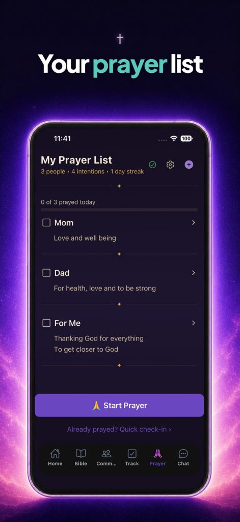 Your prayer list